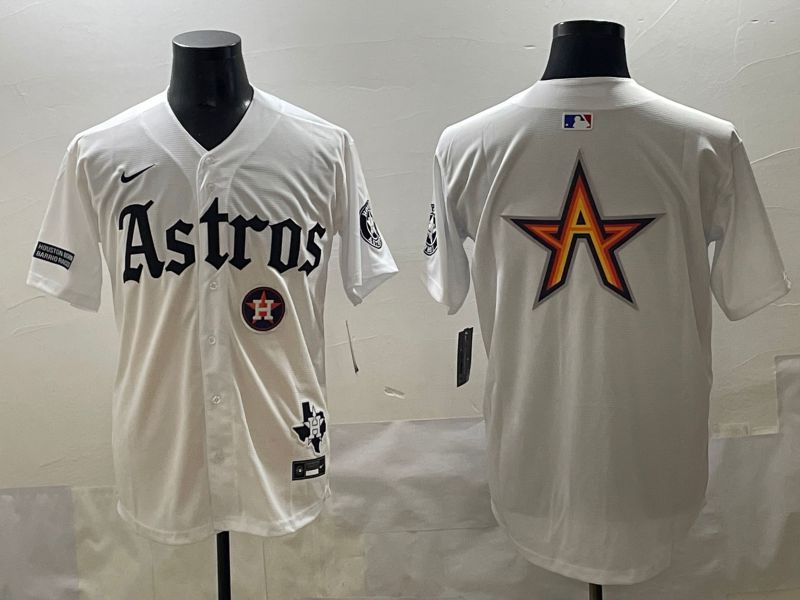 Men 2025 Houston Astros Blank White Five generations Joint Name Nike MLB Jersey style 18
